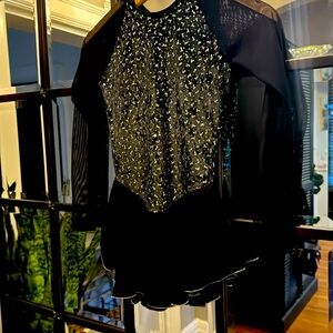 Black/ silver dress/ figure skating dress